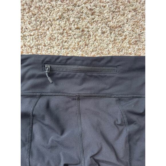 LULULEMON Athletica Wunder Train Cropped Tights/leggings w/ Pockets, Black; 6 - Picture 7 of 8